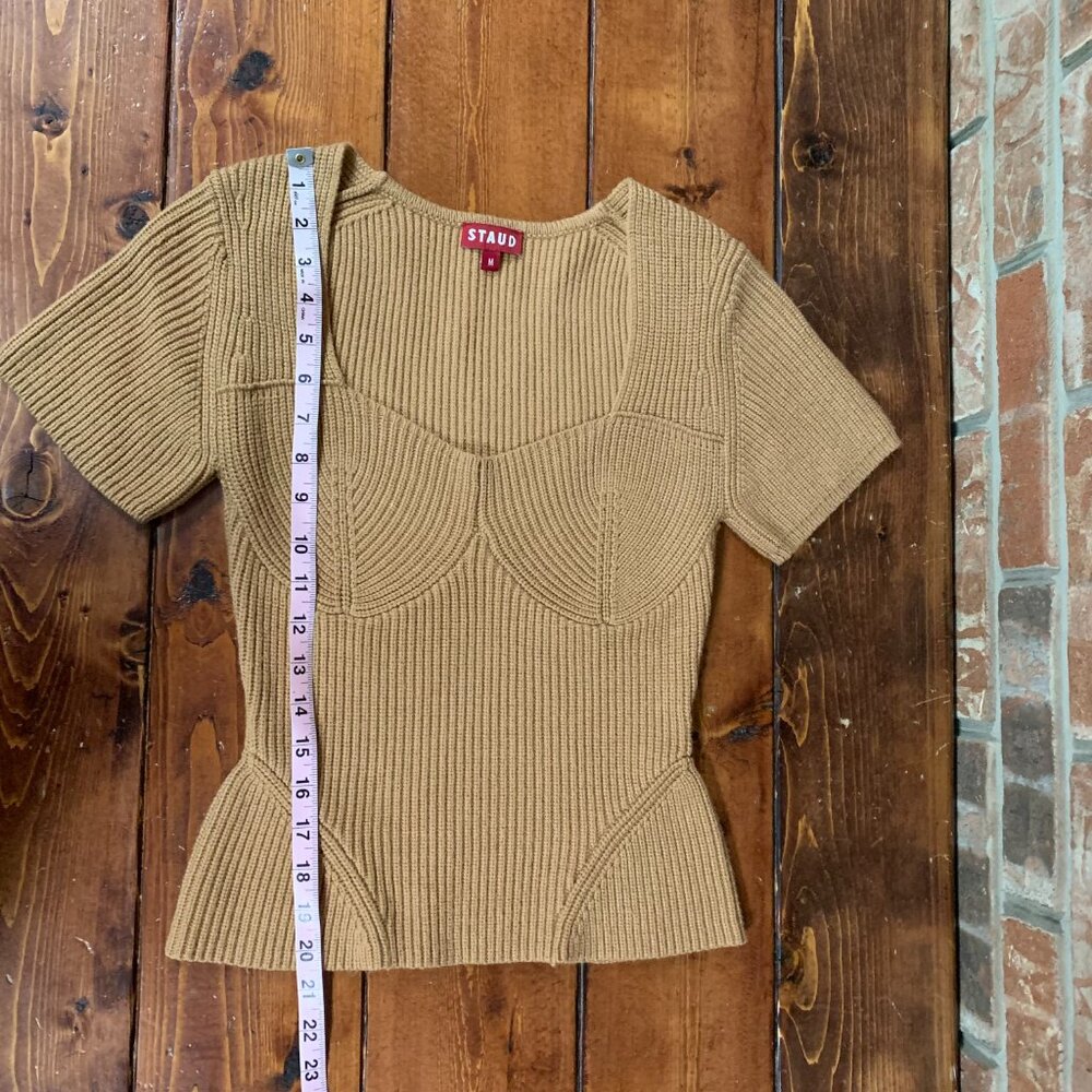 STAUD Camel Ribbed Knit Top - Picture 9 of 12